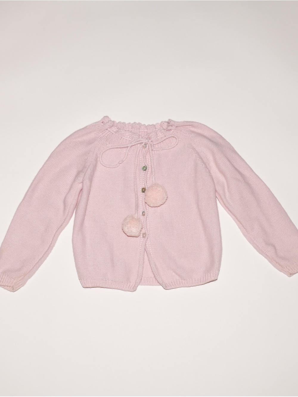 Pukatuka Knitted Cardigan Sweater with Pom Poms